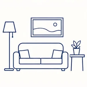 リビングの線画