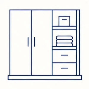 収納家具の線画